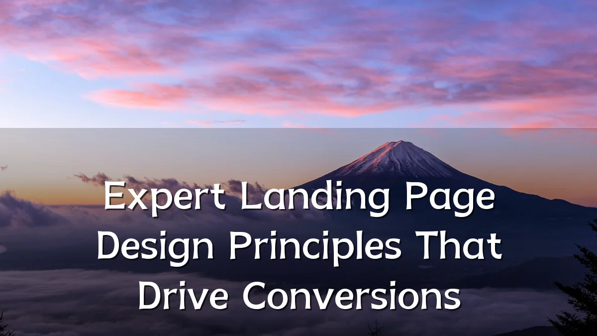 Expert Landing Page Design Principles That Drive Conversions