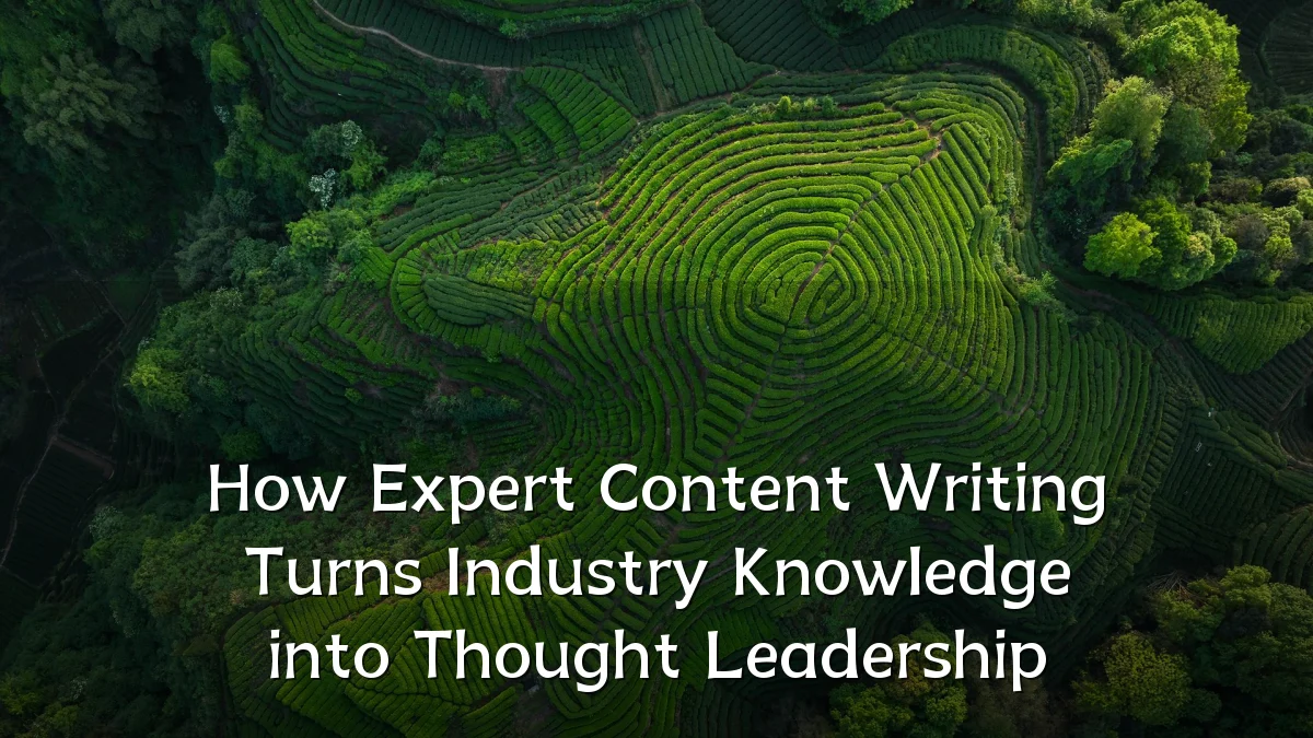How Expert Content Writing Turns Industry Knowledge into Thought Leadership