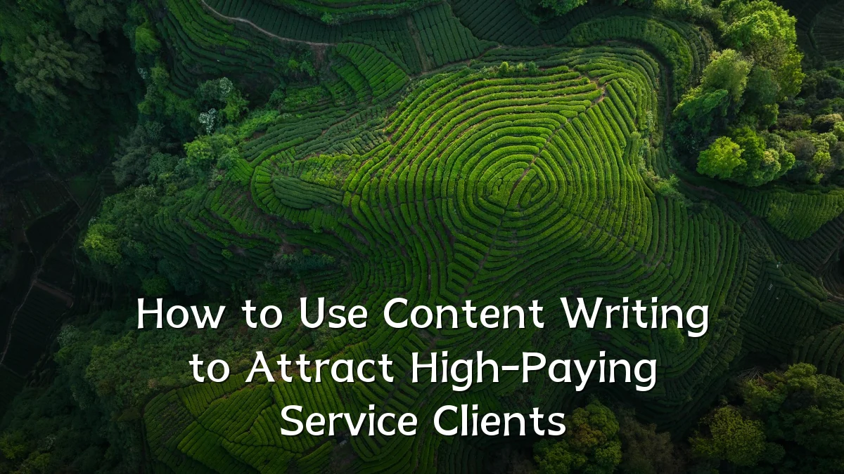 How to Use Content Writing to Attract High-Paying Service Clients