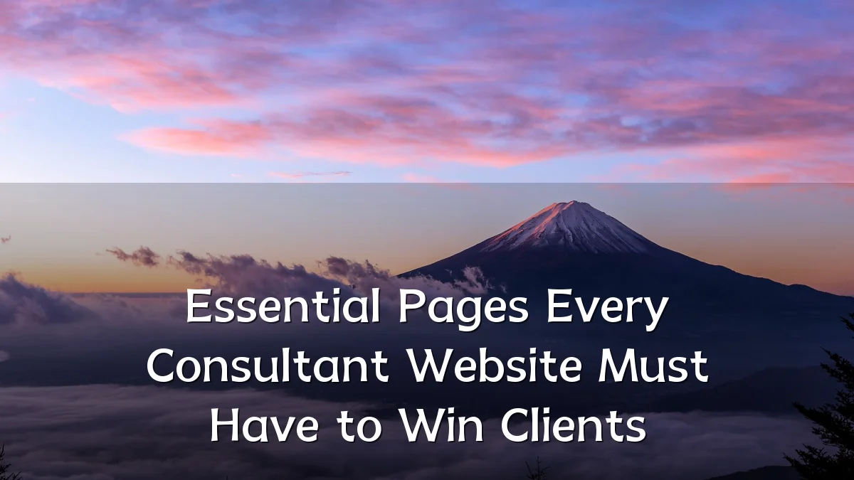 Essential Pages Every Consultant Website Must Have to Win Clients
