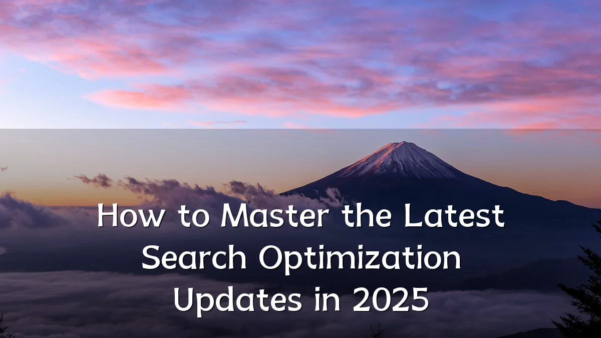 How to Master the Latest Search Optimization Updates in 2025