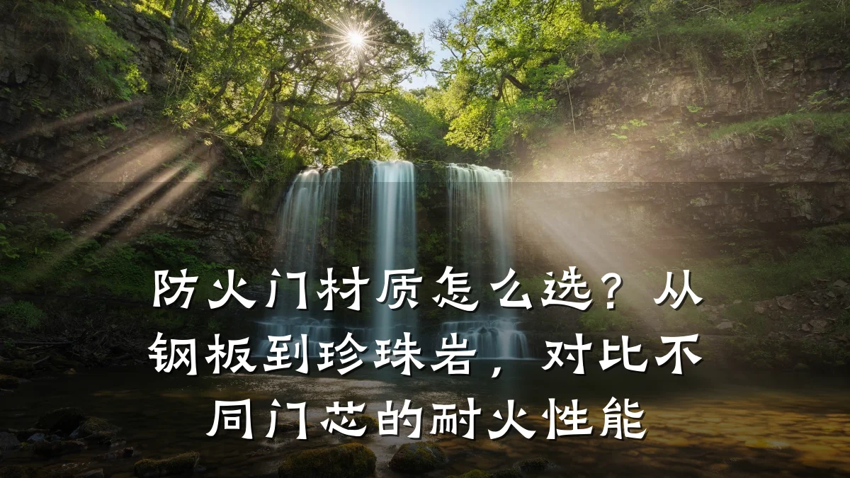 防火门材质怎么选?从钢板到珍珠岩,对比不同门芯的耐火性能